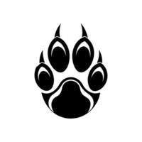 Paw foot trail print of cat. Dog, Paw icon set. paw print icon. dog or cat paw vector