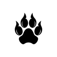 Paw foot trail print of cat. Dog, Paw icon set. paw print icon. dog or cat paw vector
