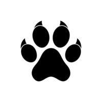 Paw foot trail print of cat. Dog, Paw icon set. paw print icon. dog or cat paw vector