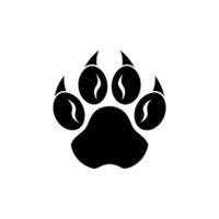 Paw foot trail print of cat. Dog, Paw icon set. paw print icon. dog or cat paw vector