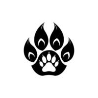Paw foot trail print of cat. Dog, Paw icon set. paw print icon. dog or cat paw vector