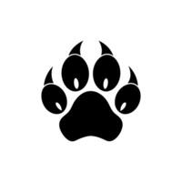 Paw foot trail print of cat. Dog, Paw icon set. paw print icon. dog or cat paw vector