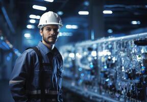 In this striking portrait, a modern engineer exudes professionalism, showcasing confidence, technical expertise, and dedication in a contemporary workplace, embodying the essence of photo