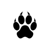 Paw foot trail print of cat. Dog, Paw icon set. paw print icon. dog or cat paw vector