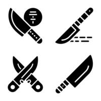 simple Knife icon in glyph style. Pro icon set vector