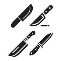 simple Knife outline drawing icon in glyph style. Pro Set vector