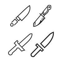 simple Knife outline drawing icon in glyph style. Pro Set vector