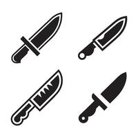 simple Knife outline drawing icon in glyph style. Pro Set vector
