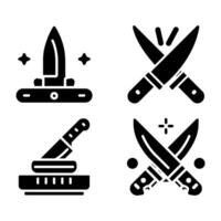 simple Knife icon in glyph style. Pro icon set vector