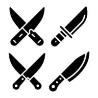 simple Knife icon in glyph style. Pro icon set vector