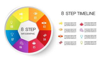 Infographic template for business 8 Steps processes for Business concept vector
