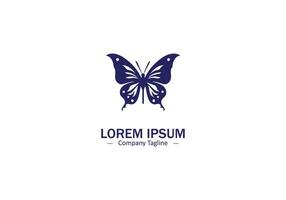 Minimal and abstract butterfly logo icon butterfly silhouette vector