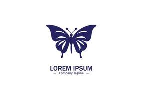 Minimal and abstract butterfly logo icon butterfly silhouette isolated vector