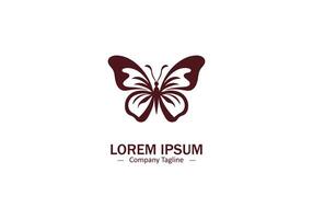 Abstract logo of butterfly icon fly insect silhouette isolated on white background vector