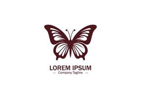 Minimal and abstract butterfly logo icon vector