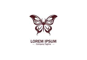 Abstract logo of butterfly icon fly insect silhouette vector