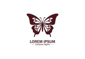 Abstract logo of butterfly icon fly insect silhouette isolated vector