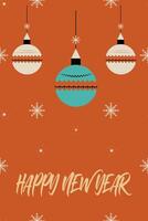 A white ornament hanging from a string with snowflakes in the background vector