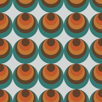 A pattern of circles in various colors and sizes