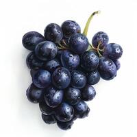 A bunch of ripe grapes on a white background photo