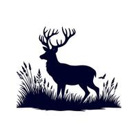 Deer silhouette design illustration template vector