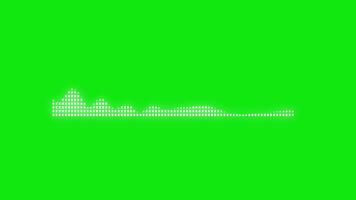 Digital Audio Spectrum Sound Wave Equalizer Effect Animation Green Screen. 4K Resolution video