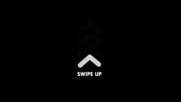 Swipe up Arrows Navigation Motion Graphics Animation Alpha Channel Transparent Background. 4K resolution. video