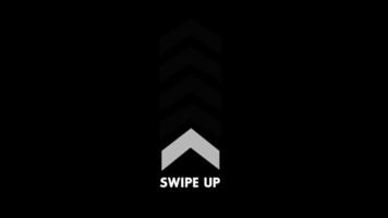 Swipe up Arrows Navigation Motion Graphics Animation Alpha Channel Transparent Background. 4K resolution. video