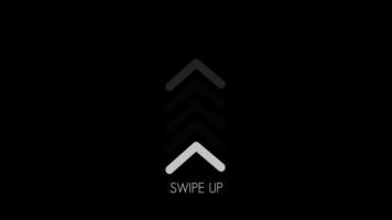 Swipe up Arrows Navigation Motion Graphics Animation Alpha Channel Transparent Background. 4K resolution. video