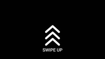 Swipe up Arrows Navigation Motion Graphics Animation Alpha Channel Transparent Background. 4K resolution. video