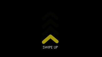 Swipe up Arrows Navigation Motion Graphics Animation Alpha Channel Transparent Background. 4K resolution. video