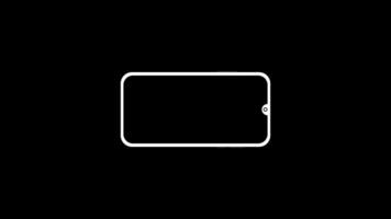 Rotate Your Phone Icon Animation Alpha Channel. Transparent Background. 4K Resolution video