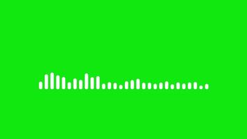 Digital Audio Spectrum Sound Wave Equalizer Effect Animation Green Screen. 4K Resolution video