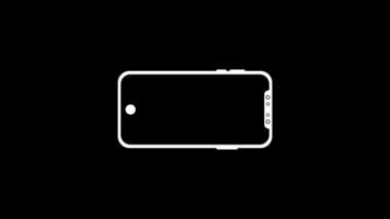 Rotate Your Phone Icon Animation Alpha Channel. Transparent Background. 4K Resolution video