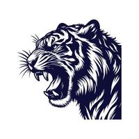 Tiger silhouette design illustration template vector
