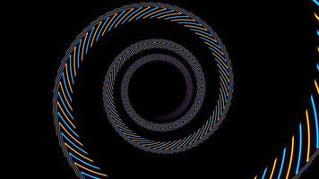 Orange and Blue Abstract Spiral Moving Background VJ Loop in 4K video