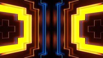 Orange and Blue Neon Strobe Lines Movement Background VJ Loop in 4K video