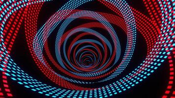 Red and Blue Neon Funnel Background VJ Loop in 4K video