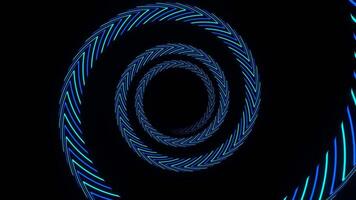 Blau und cyan abstrakt Spiral- ziehen um Hintergrund vj Schleife im 4k video