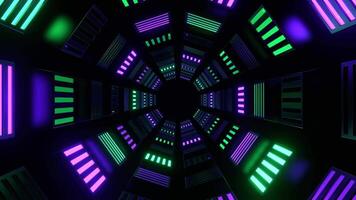 lila und Türkis umkehren verlangsamt Blitz Tunnel Hintergrund vj Schleife im 4k video