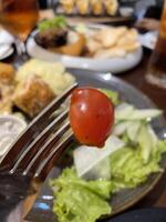 assortment of fresh organic vegetables and fruits in colorful arrangement , good for cooking multimedia creative content creation photo