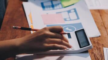 ux designer creative Graphic planning application development for web mobile phone or computer. User experience concept. video