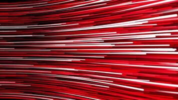Red color glowing glitter particles moving from left to right 3d abstract neon background video