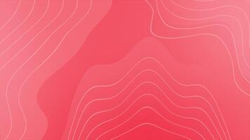 Red color abstract design wavy pattern liquid shapes geometrical loop able background video