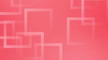 Red color multiple square shapes complex design abstract geometrical loop able background video