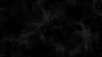 White color hi-tech circular dots design simple and elegant loop able half tone pattern on black background video