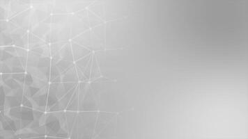 White color low poly design lines and dots pattern geometrical background video