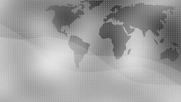 White color futuristic world map geographical background, hi-tech map of planet earth video