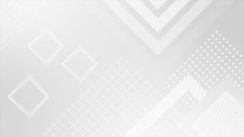 White color complex and elegant multiple square design loop able geometrical background video