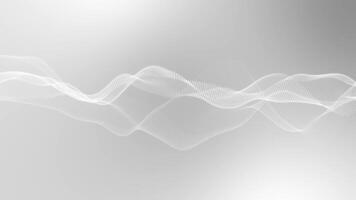 White color hi-tech particles forming wavy pattern futuristic particles background video